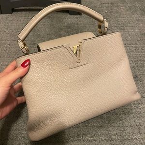 100% Authentic Louis Vuitton Capucines BB in Galet
